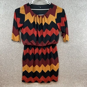 Tiana B. Women's Dress Size 16W Red Black Yellow 3/4 Sleeve Pullover - Picture 1 of 10