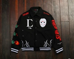 Friday The 13th x Civil Regime x Jason Soldout MEDIUM Limited Varsity Jacket BLK - Picture 1 of 3