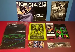 BATMAN FOREVER PROMO SWEATSHIRT, SCREENER TICKET, FLYER, BUTTON'S ,VAL KILMER ++ - Picture 1 of 9