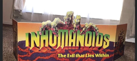 Vtg Hasbro 1986 INHUMANOIDS Figure 4 Feet Long Sign Toy Store Display unused Cover