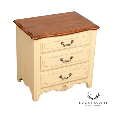 Ethan Allen Country French Nightstand Chest Cover