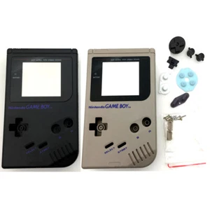 4pcs Black Grey Full Shell Housing Case Cover Kits For GameBoy GB Classic DMG - Picture 1 of 9