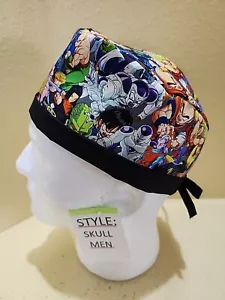 Dragon Ball Z Anime Men's Skull/Chemo Surgical Scrub Hat/Cap Handmade - Picture 1 of 7