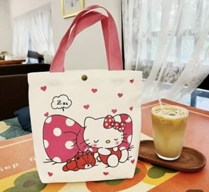 Hello Kitty Mini Canvas Tote Bag 7”x9” New - Picture 1 of 1