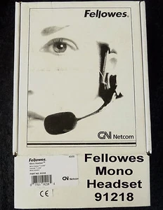 FELLOWES 91218 CUFFIA MONO GN Netcom magazzino trovare nuovo invenduto stock - ORIGINALE - Foto 1 di 3