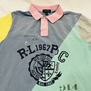 Polo Ralph Lauren Boys Polo Shirt Youth XL (18-20) Patchwork RL 67 Pc NYC - Picture 1 of 9