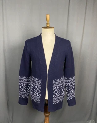 ¡COMO NUEVO! Cárdigan de punto de lana azul AllSaints Alexi Open para hombre ... - Imagen 1 de 4