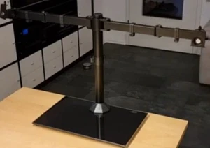 ErGear Black Dual Monitor Table Stand EGCM3 NEW Adjustable See Description - Afbeelding 1 van 5