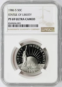 1986-S 50c Statue of Liberty Commemorative Half Dollar NGC PF69UCAM - Picture 1 of 4