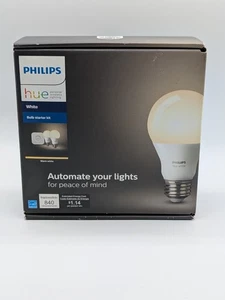 Philips Hue A19-2 Bulb LED Starter Kit White Control 2x-LED 840 lumens - Picture 1 of 5