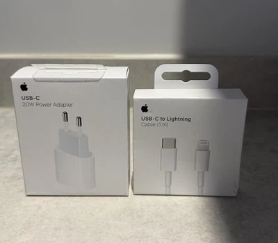 Apple MHJE3ZM/A 20W Cargador de Pared - Blanco + Cable - Imagen 1 de 4