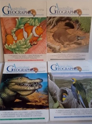 Australian Geographic Magazines 1988 4x Issues 9 - 12 + Inserts - Image 1 of 4