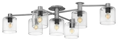 Hinkley Lighting 4513 Axel 7 luces 59"W techo semi-enjuagado - níquel Foto 1 de 3