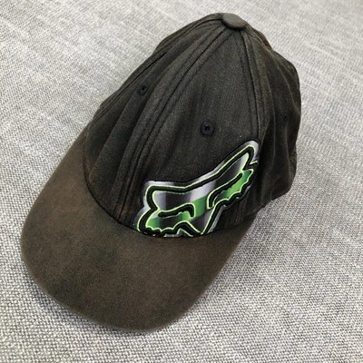 Gorra Fox Racing ajustada juvenil OSFM negra verde parche camuflaje Flexfit bordada Foto 1 de 4