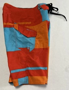 Boys Volcom V2S Maguro Block Cargo Board Shorts Cinch Fly 2 way stretch 12 Clean - Picture 1 of 8