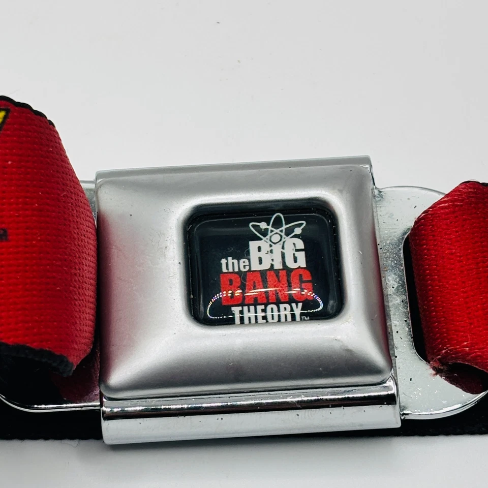 The Big Bang Theory Bazinga Cinturón de Seguridad Rojo Hebilla Cinturón Hebilla-Abajo WBPT001 Adjusta Foto 1 de 4