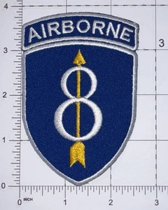 Ejército de los Estados Unidos 8ª División de Infantería Aerotransportado Parche Gancho y Planchado Repro Nuevo B469 - Imagen 1 de 2