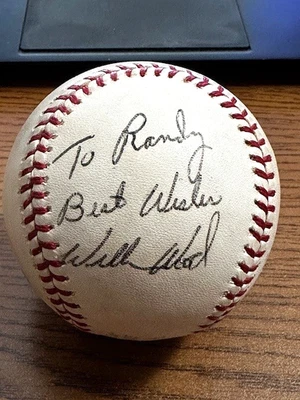 ¡BÉISBOL OAL MACPHAIL FIRMADO POR WILBUR WOOD!  Medias Blancas, Medias Rojas! Foto 1 de 2