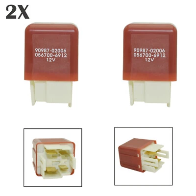 2x Relé de Farol 4 Pinos Para Toyota 4RUNNER Camry Lexus GS300 ES300 90987-02006 - Imagem 1 de 4