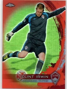 2014 Topps Chrome MLS ORANGE REFRACTOR #39 Clint Irwin COLORADO RAPIDS 62/75 92 - Picture 1 of 1