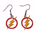  THE FLASH Lighting Bolt Logo French Wire EARRINGS