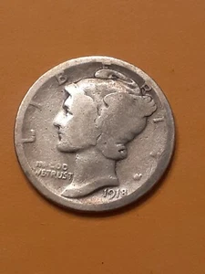 1918 MERCURY DIME - Picture 1 of 2