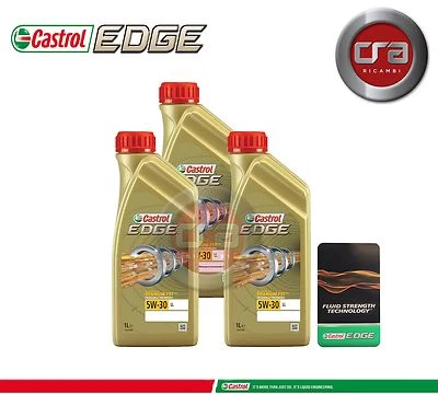 3 LT OLIO MOTORE CASTROL EDGE 5W30 FST TAGLIANDO LONGLIFE (LL) VW 504.00 507.00