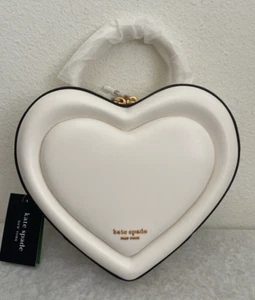 Bolso Bandolera Kate Spade Potter Patter 3D Corazón Cuero KE229 Crema Nuevo con Etiquetas $428 - Imagen 1 de 15