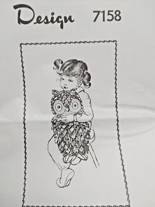 20" Owl Petal Pillow Sewing Pattern 7158 GRIT Mail Order VTG Stuffed Toss Bird - Picture 1 of 7