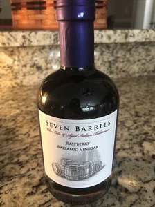 Seven Barrels Raspberry Infused Balsamic Vinegar 12.7 Ounce Barrel Aged - Picture 1 of 4