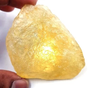 Pietra preziosa citrino gialla ruvida brasiliana certificata 460,15 carati 5ATQ - Foto 1 di 10