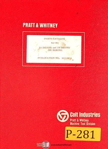 Pratt & Whitney 2A M1620 and 3B M1695, Jig Boring, Parts manual Year 1968 - Picture 1 of 6
