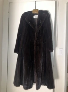 Vintage Christian Dior Genuine Mink Fur Coat,   Small, Mahogany - Picture 1 of 11