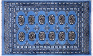 Silky Bokhara Handmade Rug 2' 7" X 4' 1" - Q21778 - Picture 1 of 8