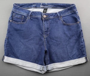 Pantalones cortos de jean para mujer Lane Bryant tiro alto 5 bolsillos elásticos talla 18 (Sr 35x5) - Imagen 1 de 7