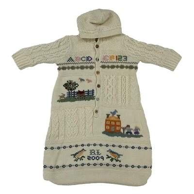 Polo Ralph Lauren One Piece Cable-Knit - Crema con 'ABCDEF, 123' - Talla Única Foto 1 de 4