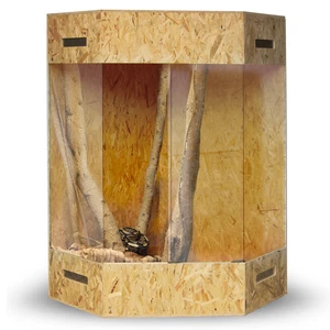 Eckterrarium Eck Terrarium OSB 180x100x100 cm Seitenbelüftung Holz "Madagaskar" - Bild 1 von 3