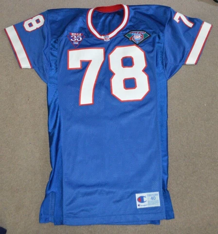 Vtg Bruce Smith Buffalo Bills 1994 Champion AUTHENTIC Game Cut NFL Jersey Sz 40 Cover