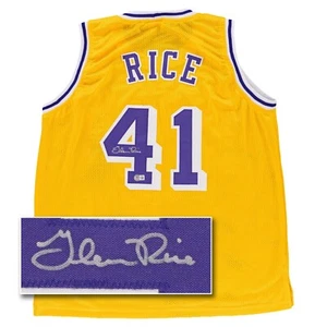 Glen Rice Signed Jersey (Beckett) Los Angeles Lakers Gold Custom Basketball NBA - Picture 1 of 6