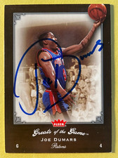 SIGNED JOE DUMARS 2005-06 FLEER GREATS OF THE GAME AUTOGRAPHED BASKETBALL CARD