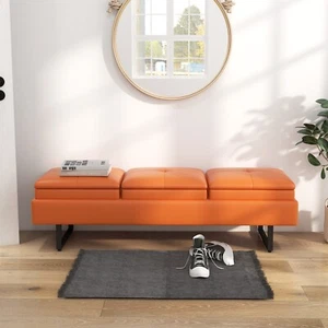 3-Seat Reception Bench with Thickened Cushion Waiting Room Office Furniture - Picture 1 of 9