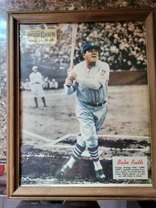 Babe Ruth Foto - Police Gazette Hall of Fame - 11"x14" gerahmt - Bild 1 von 1