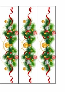 WEIHNACHTSLAMETTEL KUCHENZUCKERUNG | WAFFENPAPIER | STREIFEN | WEIHNACHTSTORTENBAND - Bild 1 von 1