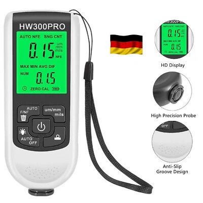 Schichtdickenmessgerät Lackschichtenmesser Lacktester Lackmesser Sonde 0-2000µm - Bild 1 von 4