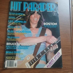 VTG Hit Parader Magazine August 1977 Boston & Led Zepellin w Centerfold No Label - Picture 1 of 5