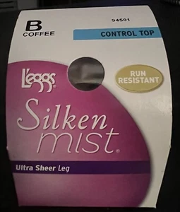 L'eggs Women's Control Top Run Resist Ultra Sheer Leg Pantyhose Sz Medium Coffee - Picture 1 of 3