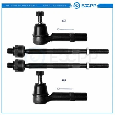 For 2009-2016 2017 Chevrolet Traverse ECCPP New 4x Inner Outer Tie Rod End Links - Изображение 1 из 4