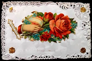 Nr. 790/146 1 alte Postkarte Frohes Neues Jahr Spitzenausschnitt geschrieben - Bild 1 von 2