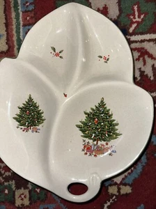 Bandeja entremeses de porcelana Studio Nova 12” árbol de Navidad perfecto estado - Imagen 1 de 5