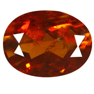2,25 ct exquisite ovale Form (9 x 6 mm) oranger roter Spessartin Natur Edelstein - Bild 1 von 1